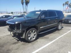 Salvage cars for sale at Van Nuys, CA auction: 2017 Cadillac Escalade ESV Premium Luxury