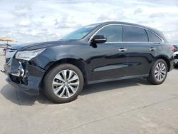 Salvage cars for sale at Grand Prairie, TX auction: 2014 Acura MDX Technology