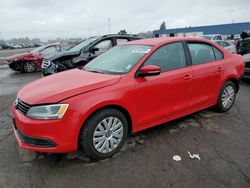 Salvage cars for sale from Copart Woodhaven, MI: 2014 Volkswagen Jetta SE