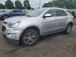 Salvage cars for sale at Moraine, OH auction: 2016 Chevrolet Equinox LT