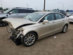 Salvage cars for sale at Woodhaven, MI auction: 2017 Ford Fusion SE