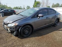 Salvage cars for sale from Copart Bowmanville, ON: 2015 Honda Civic LX