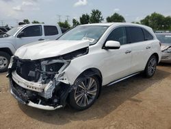 Salvage cars for sale at Elgin, IL auction: 2019 Acura MDX Technology