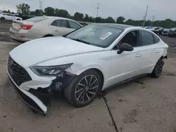 Salvage cars for sale at Woodhaven, MI auction: 2020 Hyundai Sonata SEL Plus