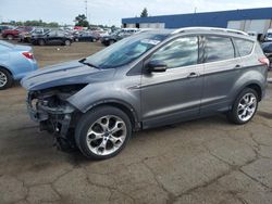 Salvage cars for sale at Woodhaven, MI auction: 2014 Ford Escape Titanium