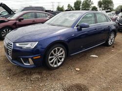 Salvage cars for sale at Elgin, IL auction: 2019 Audi A4 Premium Plus