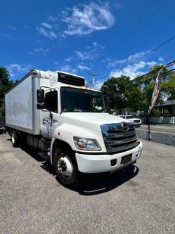 Salvage trucks for sale at Brookhaven, NY auction: 2013 Hino 258 268