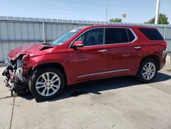 Chevrolet Vehiculos salvage en venta: 2019 Chevrolet Traverse High Country