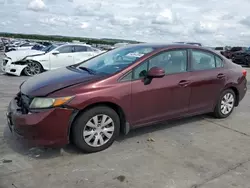 Salvage cars for sale at Grand Prairie, TX auction: 2012 Honda Civic LX