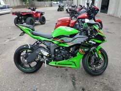 Salvage motorcycles for sale at Ham Lake, MN auction: 2024 Kawasaki ZX636 K