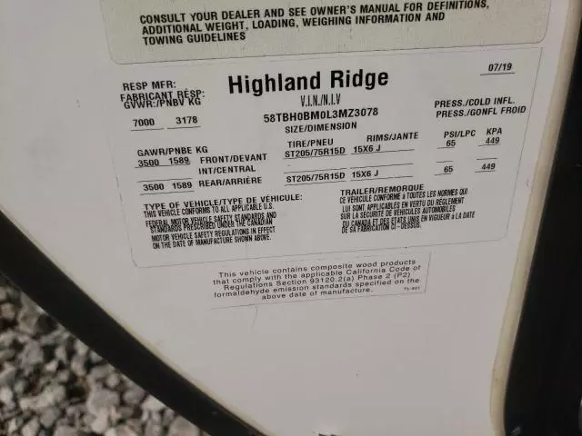 2020 Highland Ridge Ridge