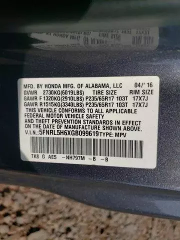 2016 Honda Odyssey EXL