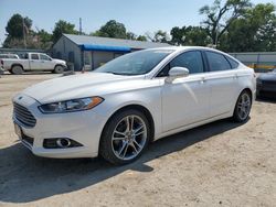 Salvage cars for sale at Wichita, KS auction: 2015 Ford Fusion Titanium