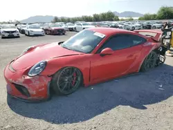 Salvage cars for sale at Las Vegas, NV auction: 2018 Porsche 911 GT3