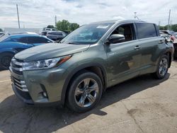 Salvage cars for sale at Woodhaven, MI auction: 2019 Toyota Highlander Hybrid Limited