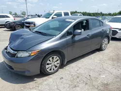 Salvage cars for sale at Indianapolis, IN auction: 2012 Honda Civic LX