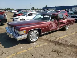 Salvage cars for sale at Woodhaven, MI auction: 1976 Cadillac Deville