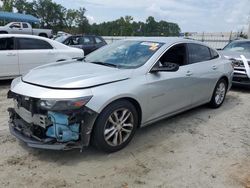 Salvage cars for sale at Spartanburg, SC auction: 2016 Chevrolet Malibu LT