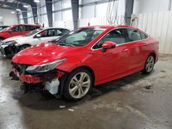 Chevrolet Vehiculos salvage en venta: 2016 Chevrolet Cruze Premier