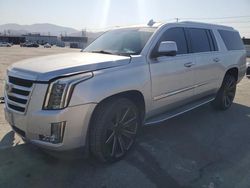 Salvage cars for sale at Sun Valley, CA auction: 2016 Cadillac Escalade ESV Luxury