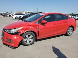 Chevrolet salvage cars for sale: 2017 Chevrolet Cruze LS