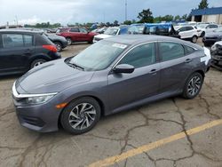 Salvage cars for sale at Woodhaven, MI auction: 2016 Honda Civic EX