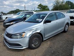 Salvage cars for sale at Hillsborough, NJ auction: 2015 Volkswagen Jetta Base