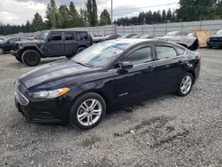 Salvage cars for sale at Graham, WA auction: 2018 Ford Fusion SE Hybrid