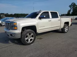 Salvage cars for sale at Dunn, NC auction: 2015 Chevrolet Silverado K1500 LTZ