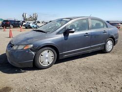 Salvage cars for sale from Copart San Diego, CA: 2007 Honda Civic Hybrid