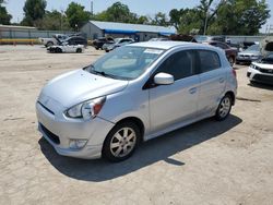 Salvage cars for sale at Wichita, KS auction: 2015 Mitsubishi Mirage ES