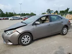 Salvage cars for sale at Bridgeton, MO auction: 2016 Toyota Corolla ECO