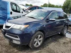 Salvage cars for sale at East Granby, CT auction: 2012 Acura MDX