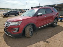 Salvage cars for sale from Copart Colorado Springs, CO: 2016 Ford Explorer Platinum