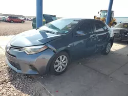 Toyota Corolla Vehiculos salvage en venta: 2016 Toyota Corolla L