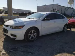 Chevrolet salvage cars for sale: 2016 Chevrolet Malibu LS