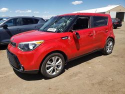 Salvage cars for sale at Brighton, CO auction: 2016 KIA Soul +