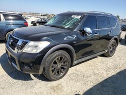 Salvage cars for sale at Antelope, CA auction: 2017 Nissan Armada SV