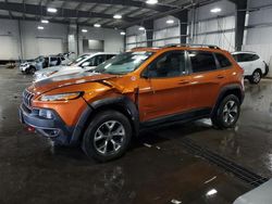 Salvage cars for sale at Ham Lake, MN auction: 2015 Jeep Cherokee Trailhawk