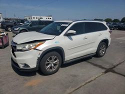 2014 Toyota Highlander XLE en venta en Grand Prairie, TX