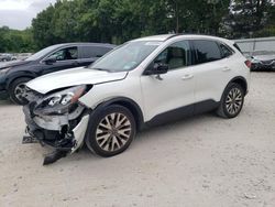 Salvage cars for sale at North Billerica, MA auction: 2020 Ford Escape Titanium