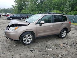 Salvage cars for sale at Candia, NH auction: 2015 Subaru Forester 2.5I Premium