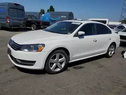 Salvage cars for sale at Hayward, CA auction: 2013 Volkswagen Passat SE