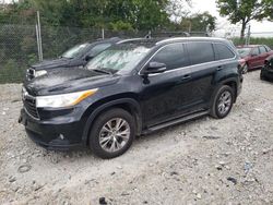 Salvage cars for sale from Copart Cicero, IN: 2014 Toyota Highlander XLE