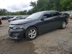 Chevrolet salvage cars for sale: 2017 Chevrolet Malibu LS