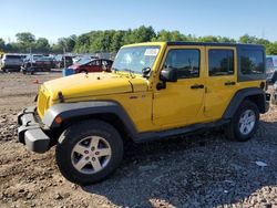 Jeep salvage cars for sale: 2015 Jeep Wrangler Unlimited Sport