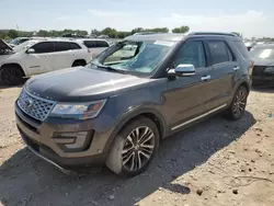 Salvage cars for sale at Kansas City, KS auction: 2016 Ford Explorer Platinum