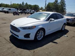 Salvage cars for sale at Denver, CO auction: 2019 Ford Fusion SEL