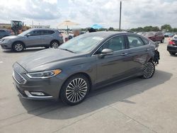 Salvage cars for sale at Grand Prairie, TX auction: 2017 Ford Fusion SE