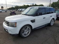 Land Rover salvage cars for sale: 2011 Land Rover Range Rover Sport LUX